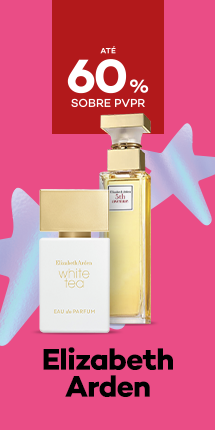 Maca Elizabeth Arden com destaque promocional de at&eacute; 60% sobre pre&ccedil;o de Venda ao P&uacute;blico Recomendado